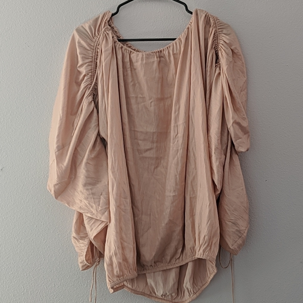 Pink slouch blouse